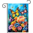 thumbnail image 1 of Summer Garden Flags 12x18 Double Sided Spring Butterfly Garden Flag Flower Welcome Flags for Outside Floral Yard Flags Outdoor Front Porch Decor, 1 of 6