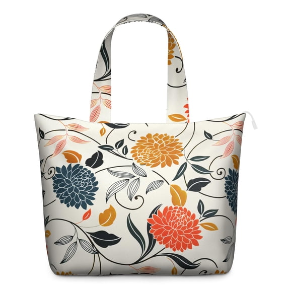 Summer Garden Floral Overnight Bag Vintage Botanical Travel Duffel, , Large Capacity, Adjustable Strap