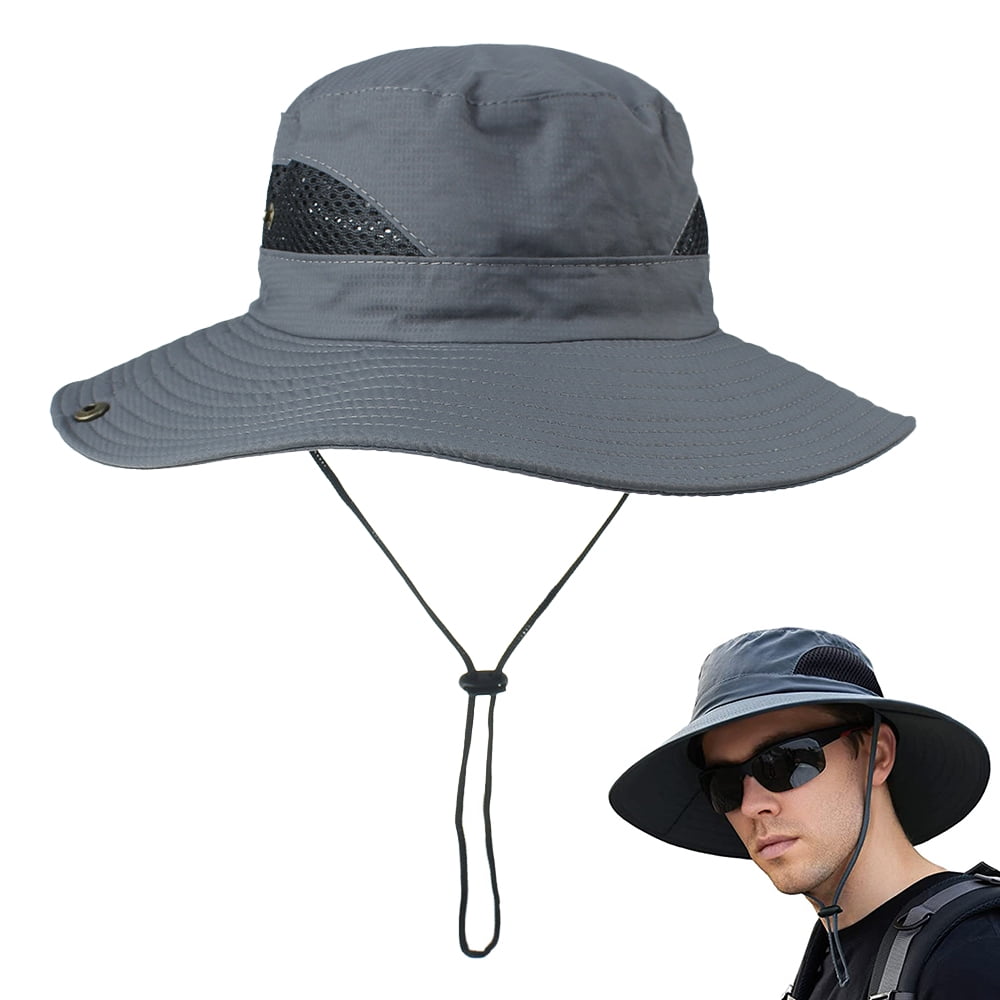 TITOUMI Summer Garden Hats Men Sun Hat Fishing Hiking Cap Wide Brim