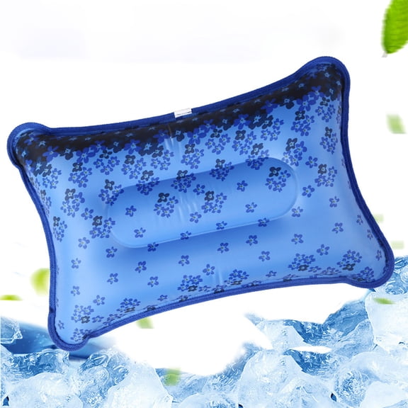Summer Gel Ice Pillow,Gel Ice Pillow,Ergonomic Cooling Water Pillow for Office Nap Long Drive Elderly Care Youngster Study Rest Work Daily Use(Blue)