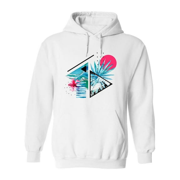 Summer Geometric  Design Hoodie Men -Image by Shutterstock, Male x-Large