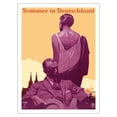 thumbnail image 1 of Summer in Germany (Sommer in Deutschland) - A Wonderful Holiday - Vintage Travel Poster by Ludwig Hohlwein c.1927 - Bamboo Fine Art 290gsm Paper Print (Unframed) 24x32in, 1 of 4