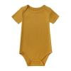 Summer Girls Baby Bodysuit Casual Unisex Solid Color Long Sleeved Onesie Jumpsuits Yellow Babys Undershirt 12-18M