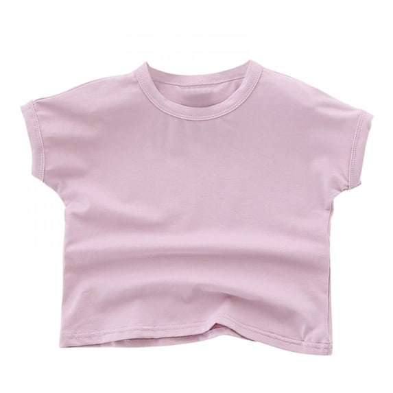 Summer Girls Casual All-match Korean Solid Color Short-sleeved Top