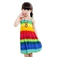 thumbnail image 1 of Summer Girls Casual Floral Boho Dress Child Spaghetti Strap Sundress Beach Wear Long Dresses, 1 of 8