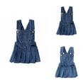thumbnail image 1 of Summer Girls' Denim Overall Dress with Pleated Skirt for Ages 6 Months to 6 Years – Toddler & Baby Girl Clothing, 1 of 4