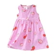 thumbnail image 1 of Summer Girls Dress Casual Princess Dresses Sleeveless Floral Printed Kids Cotton Beach Dress Leisure Dailywear, 1 of 3