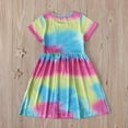 thumbnail image 1 of Summer Girls Short-sleeved Color Tie-dye Pattern Round Neck Dress Summer Beach Dress For Girl Casual Summer Dresses For Girl 2024, 1 of 6