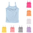 thumbnail image 1 of Summer Girls Tank Tops Toddler Blue Camisole Comfort Breathable Dance Spaghetti Strap Undershirts for Girls 12-18 Months, 1 of 9