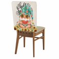 thumbnail image 1 of Summer Gnome Chair Covers Set of 4 Watermelon Tropical Sunflower Leaf Linen Texture Chair Back Covers Stretch Removable Washable Slipcovers Protector for Dining Room Kitchen Party Decor, 1 of 9