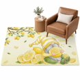 Summer Gnome Lemons Area Rug 2.7'x5', Country Farm Yellow Lemon Tree ...