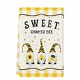 thumbnail image 1 of Summer Gnomes Microfiber Kitchen Towel, Yellow Plaid Sweet Bee Spring Floral Soft Absorbent Dish Towels, Quick Drying Washable Dishcloths for Kitchen Cleaning, Drying Dishes, 18x28 Inches, 1 of 9