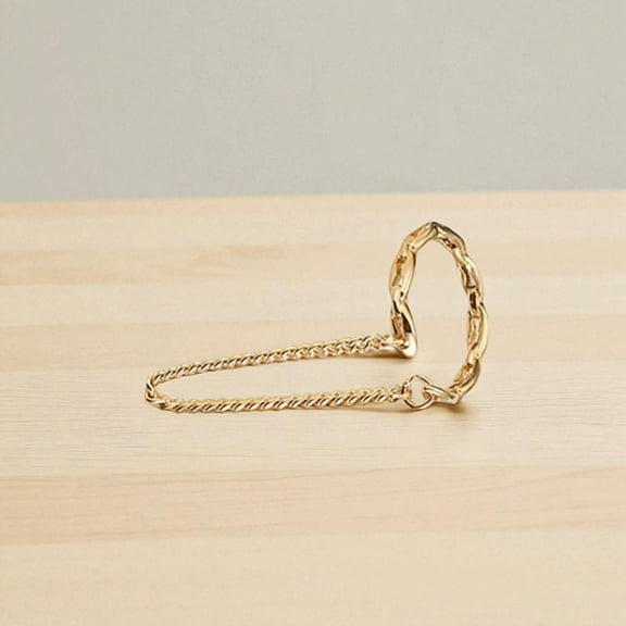 Summer Gold Clip Earrings – Simple Yet Stylish Tassel Chain Drop for Women's Jewelry Collection