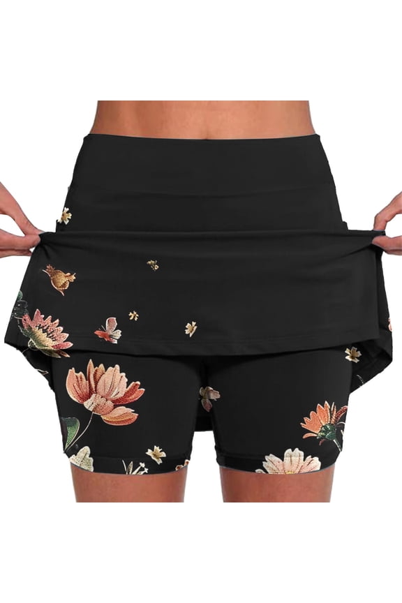 Summer Golf Skirts for Women Tennis Skirt with Pockets High Waisted Running Casual Athletic Skorts Built-in Shorts
