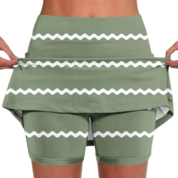 Summer Golf Skorts for Women with Pockets - Lightweight Tennis Skirt Athletic Inner Shorts for Running Workout Sports