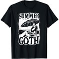 thumbnail image 1 of Summer Goth Beach Day Vampire Hiding From The Sun T-Shirt Unisex S-5XL Hot Trending Shirt, Vintage Birthday Gift, 1 of 2