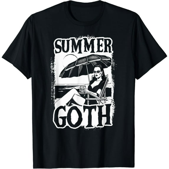 Summer Goth Beach Day Vampire Hiding From The Sun T-Shirt Unisex S-5XL Hot Trending Shirt, Vintage Birthday Gift