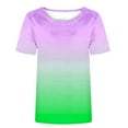 thumbnail image 1 of Summer Gradient Tee for Women Short Sleeve Loose Tshirts Casual Crewneck Blouses Fashion Outfits, 1 of 4