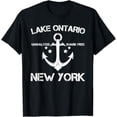 thumbnail image 1 of Summer Graphic LAKE Ontario NEW YORK Fishing Camping Gift T-Shirt, Size S-5XL, 1 of 4