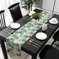 thumbnail image 1 of Summer Green Leaves Cotton Linen Small Table Runner 13 x 60 inch Ocean Starfish Tropical Plants Non-slip Rectangular Dining Table Decor for Wedding Party Holiday Dinner, 1 of 8