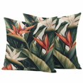 thumbnail image 1 of Summer Green Leaves Outdoor Waterproof Pillow Covers, Botanical Flowers Leaf Plants Decorative Square Throw Pillowcase Sofa Cushion Sham for Patio/Couch/Chair, 16"x16" 2 Pack, 1 of 8