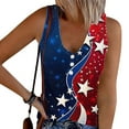 thumbnail image 1 of Summer Sleeveless Tank Tops for Women 2025 Trendy 4th July Flag Print Tanks Straples Hollow Out Sleeveless T Shirts, 1 of 4
