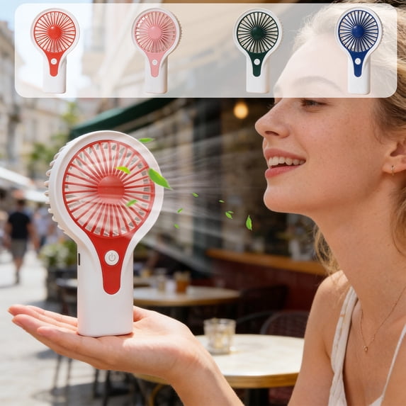 Summer Handheld Fan 3 Speed Settings USB Rechargeable Portable Mini Fan 4 Colors Personal Cooling for Travel Office by PALIFEUR