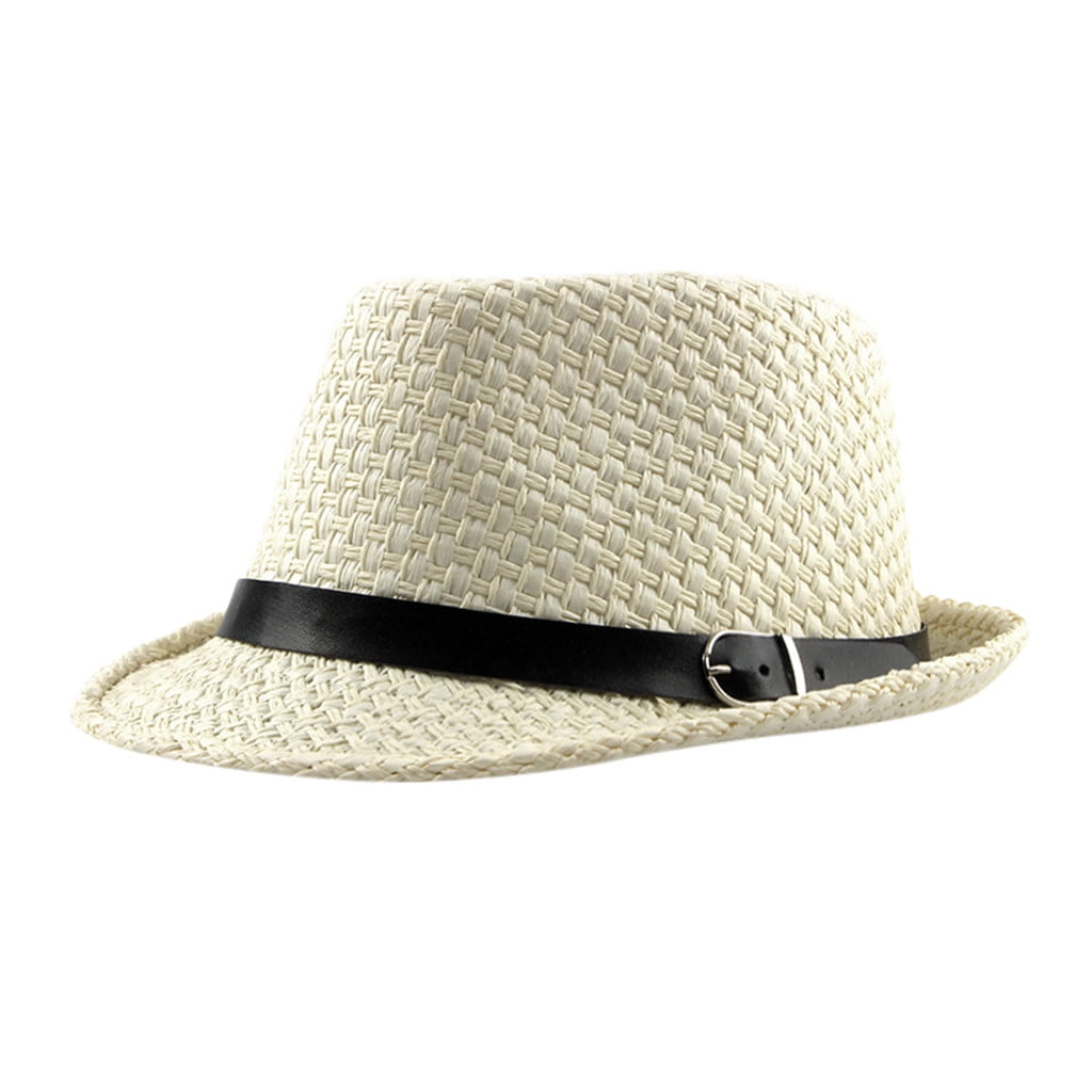 Summer Hat Mens Wide Brim Hats for Women Trilby Hat Straw Sun Hat Leisure  Vacation Daily Cap 