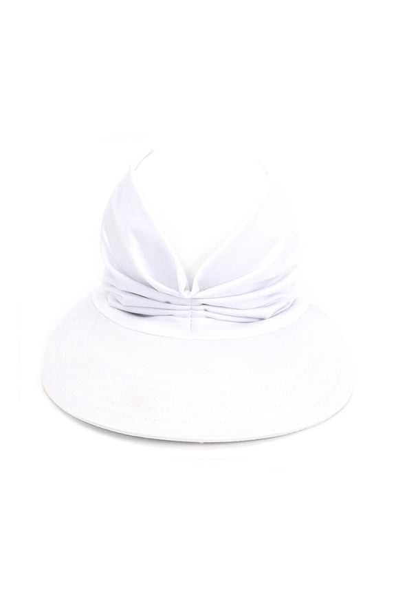 Summer Hat Sun Visor White 100% Polyester Anti-ultraviolet Outdoor Beach Cap For Women
