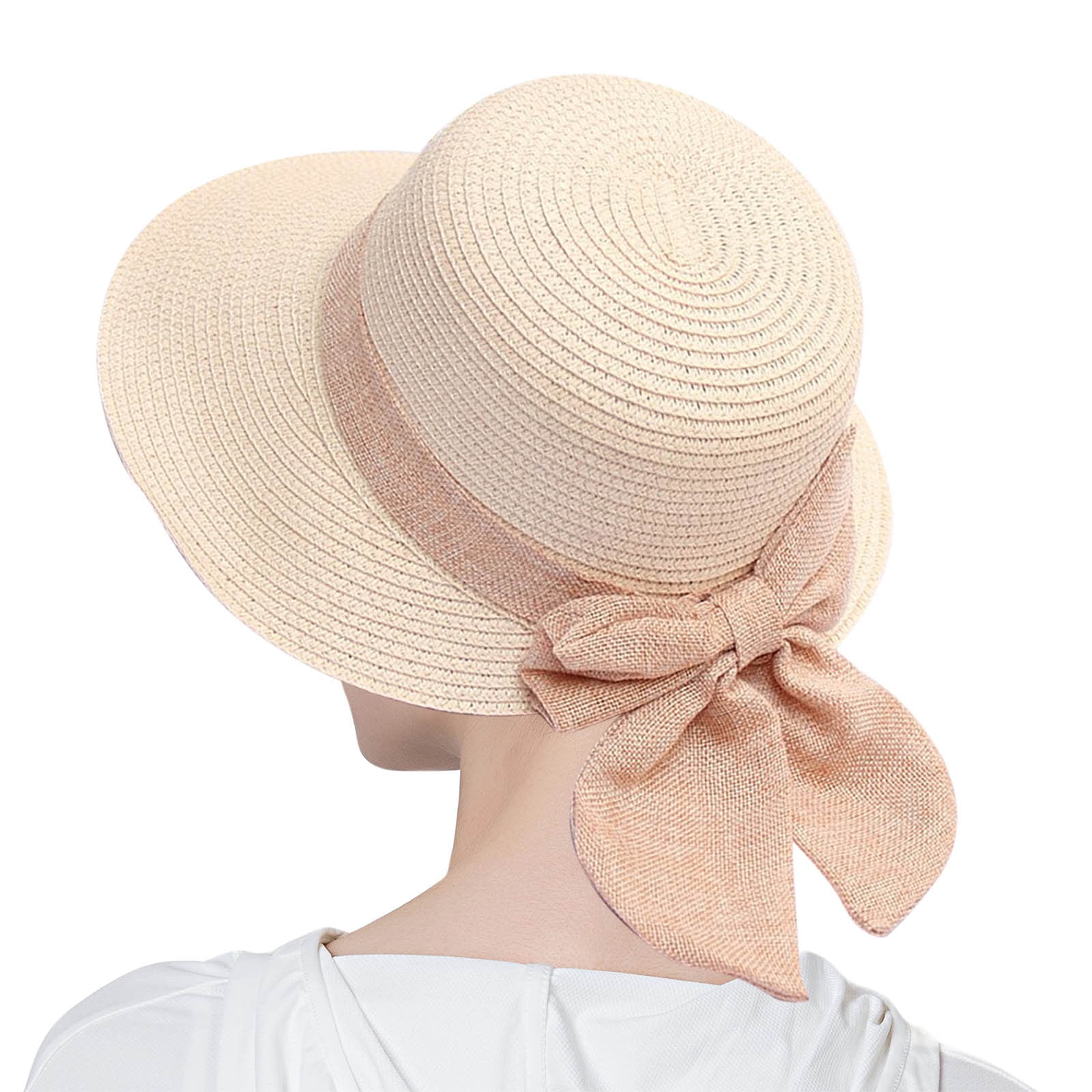 AMDOLE Visor Womens for Women Wide Bongrace Women Beach Hat Little Girl Sun  Cap Foldable Ladies Hats Beach Hats for Men Large