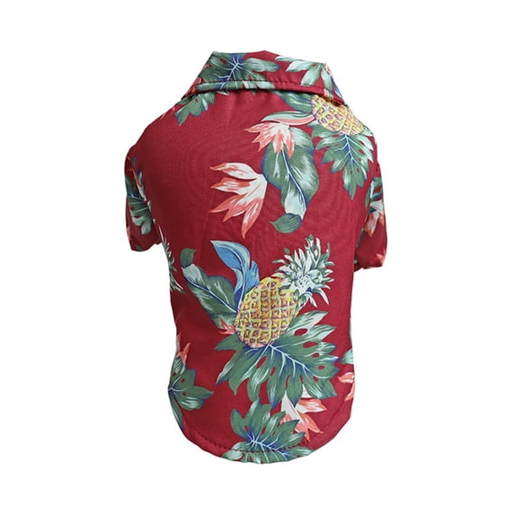 Summer Hawaiian Style Pet Shirt,Tropical Palm Tree Print Dog T-Shirt for Beach Vacations,Fashionable Breathable Puppy Apparel for Cats and Dogs,Size XL