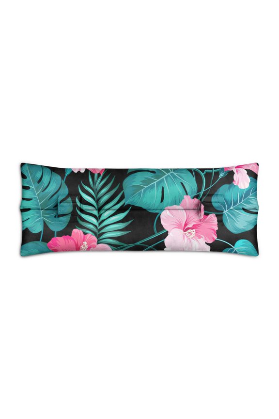 Summer Hawaiian Themed Breast Surgery Recovery Pillow - Double Hook Seat Belt Cushion - Vibrant Jungle Leaves Comfort Gift