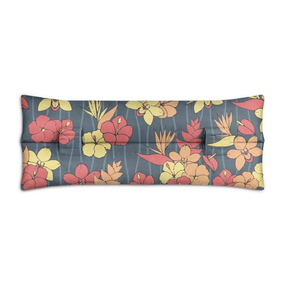 Summer Hawaiian Themed Breast Surgery Recovery Pillow - Double Hook Seat Belt Cushion - Vibrant Jungle Leaves Comfort Gift