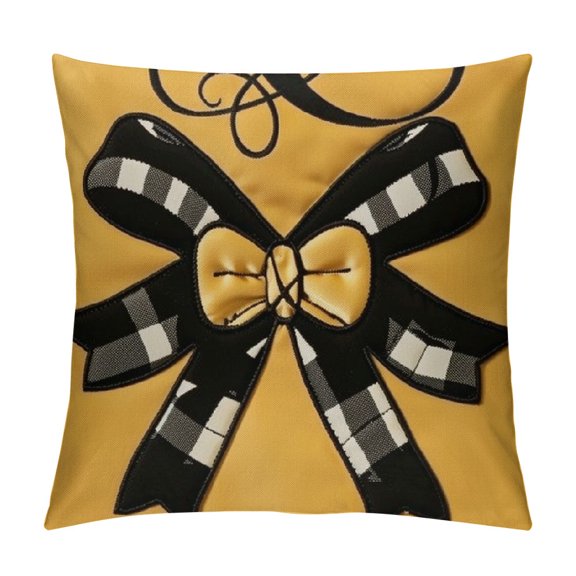Summer Hello Sunshine Bee Truck Buffalo Plaid Throw Pillow Covers, Inch Summer Cushion Case for Sofa Couch Set of