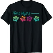 Summer Hibiscus Flower Florida Fort Myers Beach T-Shirt
