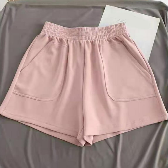 Summer High Waisted Running Sports Shorts Women's Korean Style Fashion Casual Loose Hot Pants With Pocket Female Homewear
