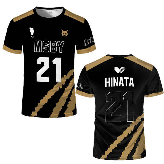 Summer Hinata Shoyo Black Jackal Volleyball Jersey T-shirt Haikyuu MSBY Anime Jerseys Print Tee Street Sports Oversized Kid Tops