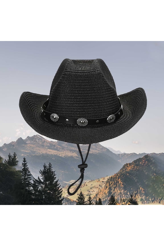 Summer Holiday Fashion Casual Style Sun Hat With Lanyard Outdoor Shade Cowboy Hat Floppy Hat for Women Women Fedora Resting Beach Face Floppy Hat Forestry Hat Friendship Hats Outdoor Hats for Men for