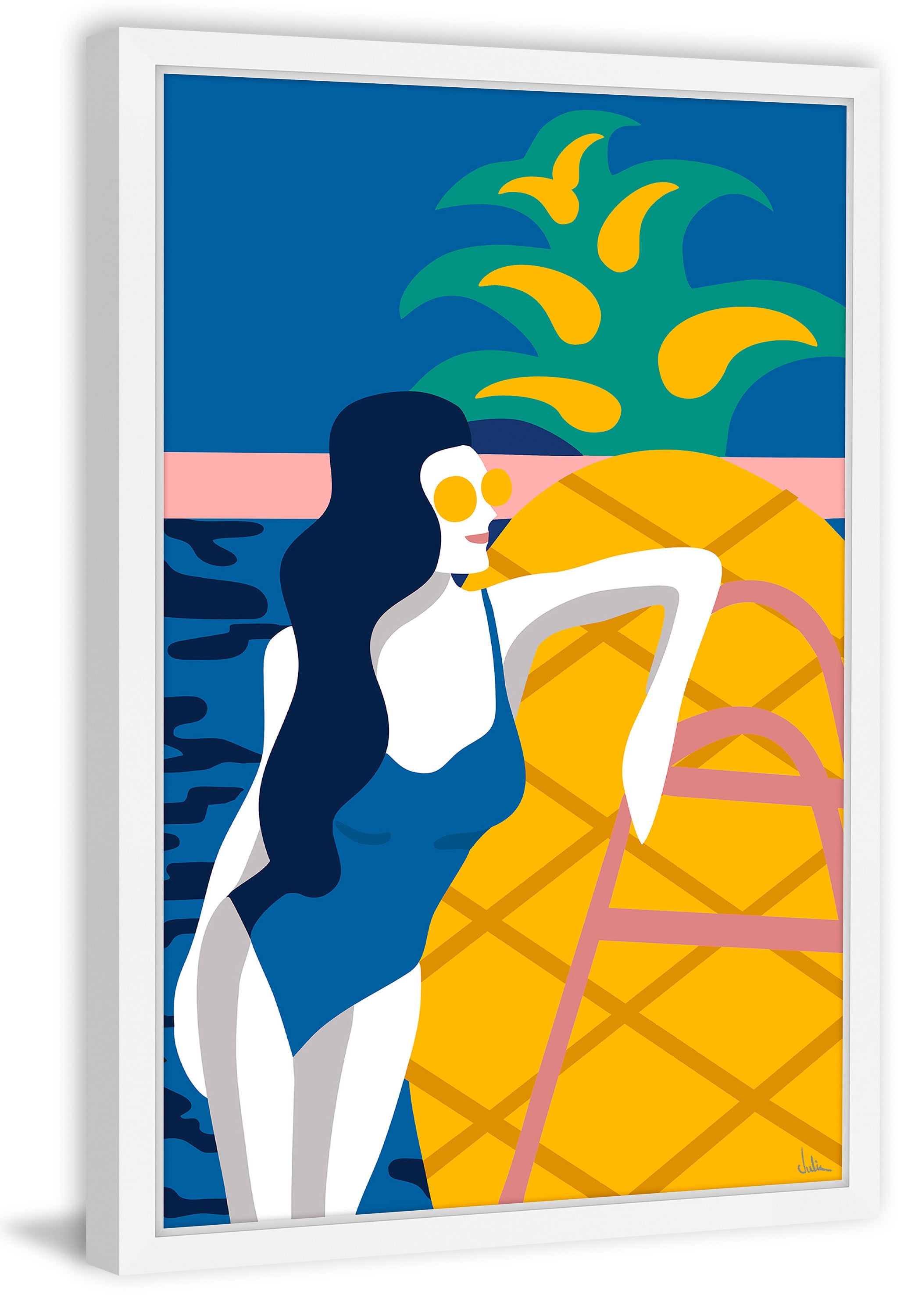 Summer Holiday Framed Painting Print