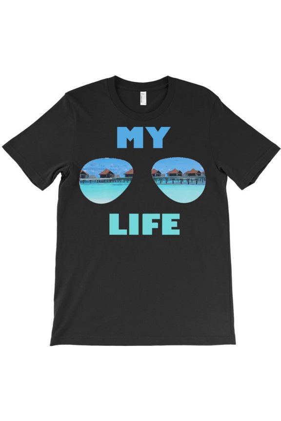 Summer Holiday Funny Sunglasses Reflection Vacation Graphic T-Shirt - Best Gift G7067, Up to 5XL