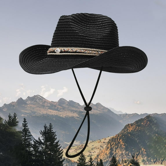 Summer Holiday Panama Style Outdoor Outing Sun Hat Vintage Brim Shapeable Sun Hat Large Visor Hats for Women Designer Capes for Women Camping Hat Men Summer Hats for Beach Padres Visor Pool Hats Boy