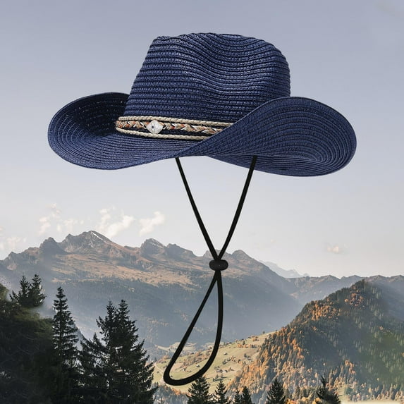 Summer Holiday Panama Style Outdoor Outing Sun Hat Vintage Brim Shapeable Sun Hat Large Visor Hats for Women Designer Capes for Women Camping Hat Men Summer Hats for Beach Padres Visor Pool Hats Boy