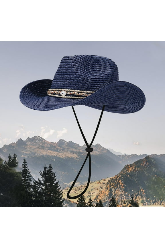 Summer Holiday Panama Style Outdoor Outing Sun Hat Vintage Brim Shapeable Sun Hat Large Visor Hats for Women Designer Capes for Women Camping Hat Men Summer Hats for Beach Padres Visor Pool Hats Boy