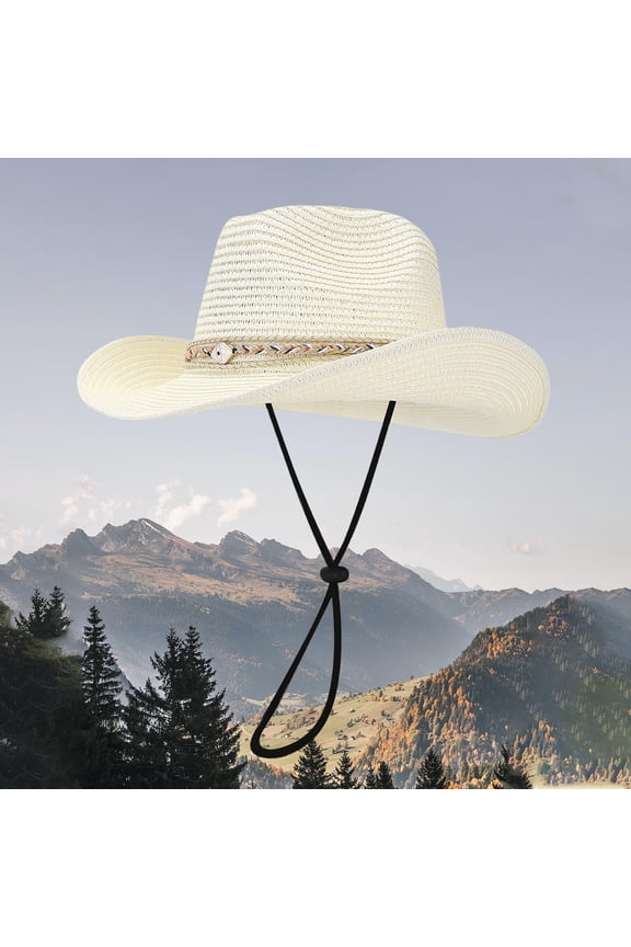 Summer Holiday Panama Style Outdoor Outing Sun Hat Vintage Brim Shapeable Sun Hat Tennis Hat Girls Visor Women No Headache Visor Hat Natural Exploring Hat Get Well Hat Lightweight Visors for Women