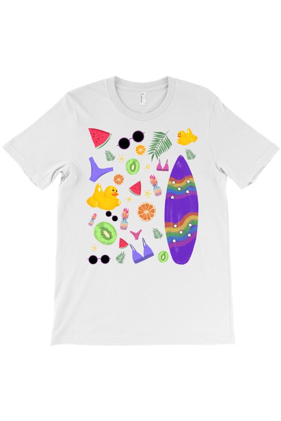 Summer Holiday Themed Relaxing and Seasonal Graphic Design for a Vacation G31934 Unisex T-Shirt, Up to Size 5XL