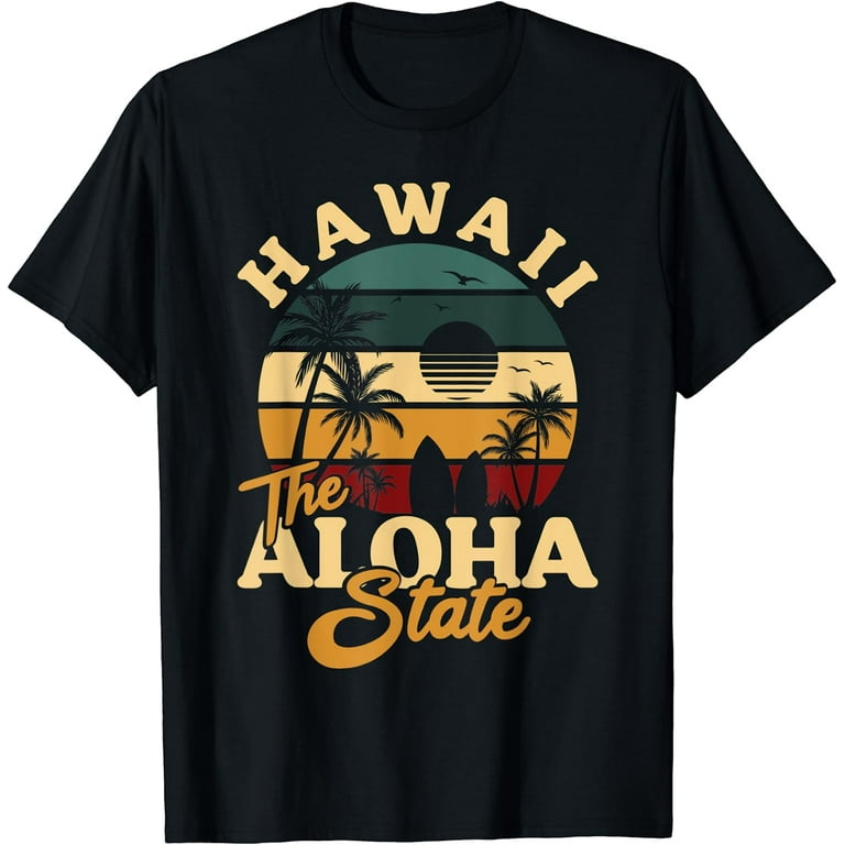 Artsy Hawaii Aloha State T-Shirt Summer Hawaiian Islands Tee Artsy Hawaii Aloha State T-Shirt Summer Hawaiian Islands Tee
