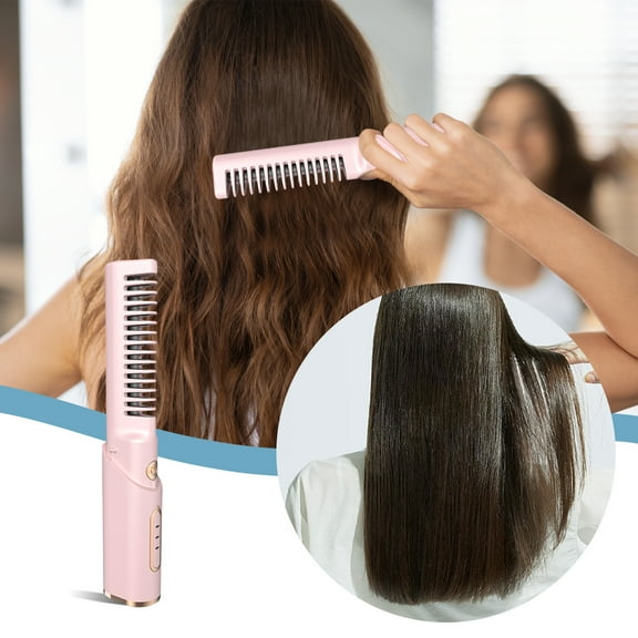 Summer Home Decor Lazy Hair Straightener Wireless Hair Straightener Mini USB Charging Portable Travel Straightener Curl Dual-use Artifact Mini Straight Hair