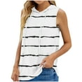 thumbnail image 1 of Summer Hoodie Tank Tops for Women Casual Sports Sleeveless Tee Shirts with Hood Drawstring Workout Clothes M-3XL (XXL, White 02), 1 of 3