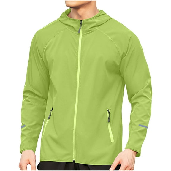 Summer Hoodie for Men Long Sleeved Solid Color Casua Breathable Sports and Fitness Training l Windbreaker jacket Plus Size Save 65% Instantly!
