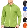 thumbnail image 1 of Summer Hoodies Men And Women Running Trench Outdoor Light Reflective Fitness Coat Solid Color Zipper Fishing Clothing UV Sports Plus Size Up to 65% off!, 1 of 9